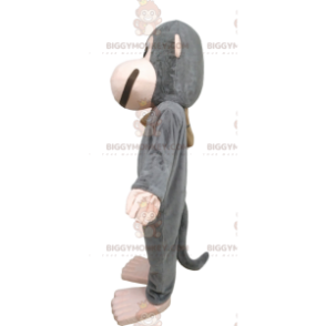 Costume de mascotte BIGGYMONKEY™ de singe gris. Costume de