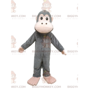 Costume de mascotte BIGGYMONKEY™ de singe gris. Costume de