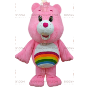 BIGGYMONKEY™ Maskottchen-Kostüm aus pinkfarbenem Pflegebär mit