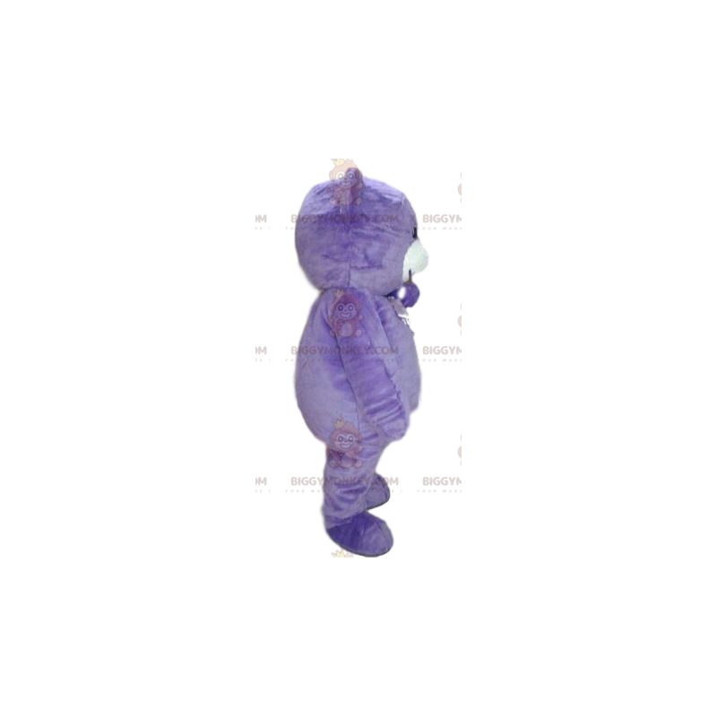 Roztomilý kostým maskota fialového medvídka BIGGYMONKEY™.