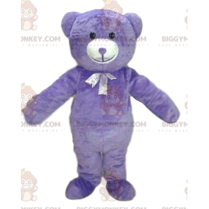 Bonito disfraz de mascota de oso morado BIGGYMONKEY™. disfraz