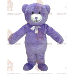 Bonito disfraz de mascota de oso morado BIGGYMONKEY™. disfraz