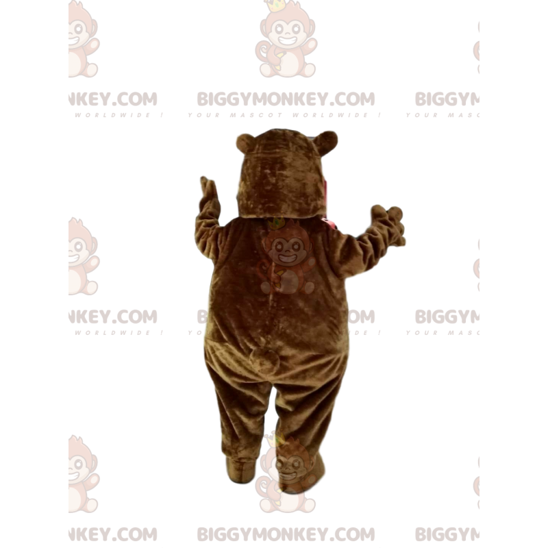 Costume de mascotte BIGGYMONKEY™ d'ours brun dodu. Costume