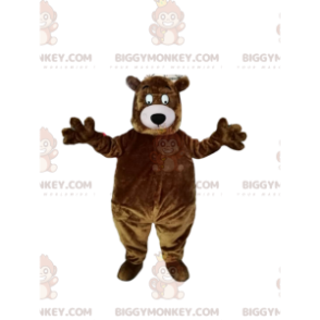 Costume de mascotte BIGGYMONKEY™ d'ours brun dodu. Costume