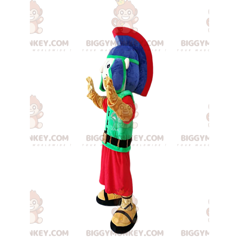 BIGGYMONKEY™ mascot costume of Roman warrior with his blue