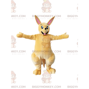 BIGGYMONKEY™ lichtbeige kangoeroe mascotte kostuum. Kangoeroe