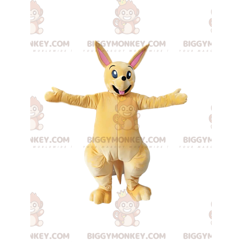 Costume da mascotte canguro beige chiaro BIGGYMONKEY™. Costume