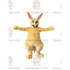 BIGGYMONKEY™ light beige kangaroo mascot costume. Kangaroo