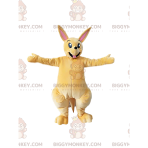 BIGGYMONKEY™ lysbeige kænguru-maskotkostume. Kænguru kostume -