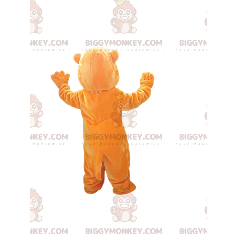 Meget smilende Orange Beaver BIGGYMONKEY™ maskotkostume. bæver