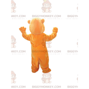 Meget smilende Orange Beaver BIGGYMONKEY™ maskotkostume. bæver