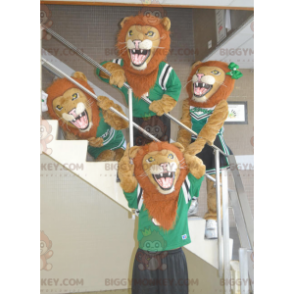 4 BIGGYMONKEY™:n karjuvaa leijona-maskottia urheiluvaatteissa -