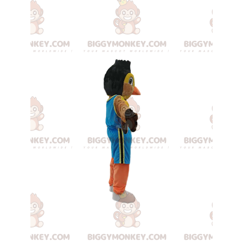 BIGGYMONKEY™ costume mascotte di passero colorato in