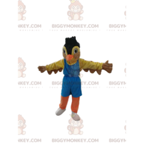 BIGGYMONKEY™ costume mascotte di passero colorato in