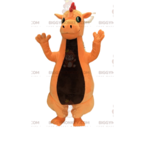 Přátelský kostým maskota oranžového dinosaura BIGGYMONKEY™.