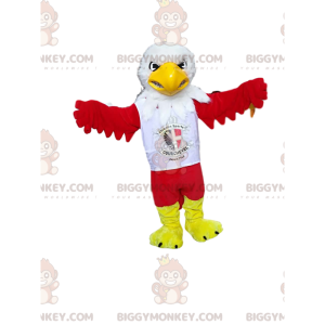 Red Eagle BIGGYMONKEY™ maskotkostume med supportertrøje. ørne