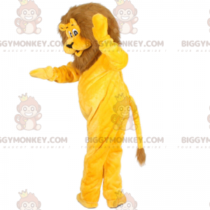 Costume de mascotte BIGGYMONKEY™ de lion jaune et marron -