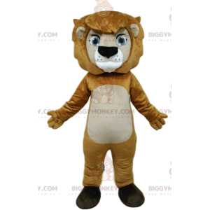 BIGGYMONKEY™ mascot costume of lion with beautiful blue eyes.