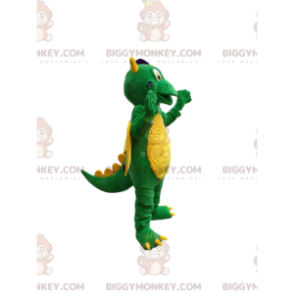 Traje de mascote super cômico de dragão verde BIGGYMONKEY™.