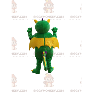 Σούπερ κωμικό κοστούμι μασκότ BIGGYMONKEY™ πράσινου δράκου.
