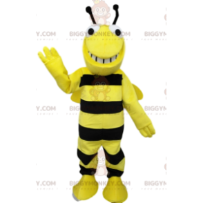 Costume de mascotte BIGGYMONKEY™ d'abeille noir et jaune très