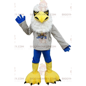 White Eagle BIGGYMONKEY™ maskotkostume med supporterskjorte -