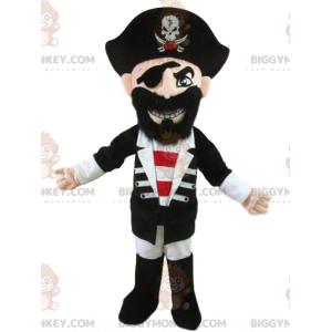 Disfraz de mascota pirata BIGGYMONKEY™ con atuendo tradicional.
