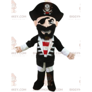 Pirate BIGGYMONKEY™ mascot costume in traditional attire.