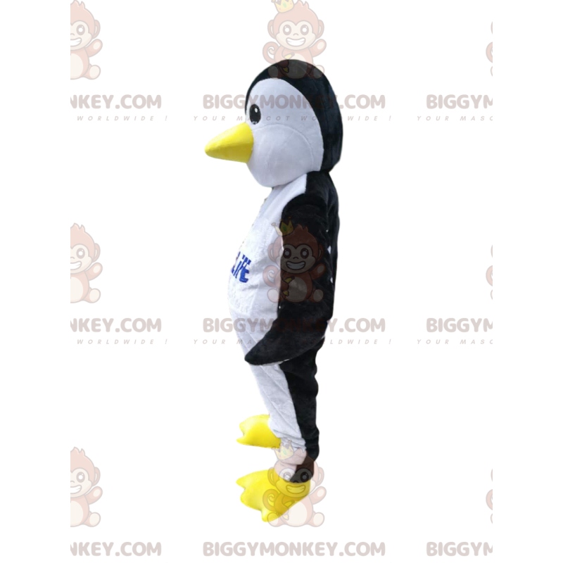 BIGGYMONKEY™ Costume da mascotte Pinguino bianco e nero con