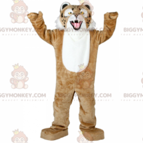 BIGGYMONKEY™ Leopard Gepard Brun hvid og sort maskot kostume -