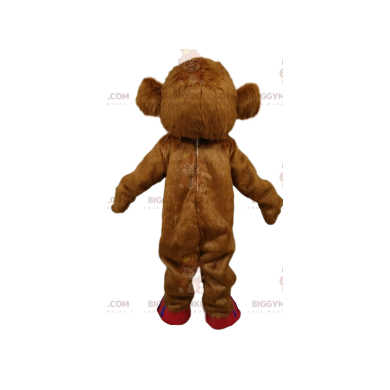 BIGGYMONKEY™ costume da mascotte di mammut marrone con zanne