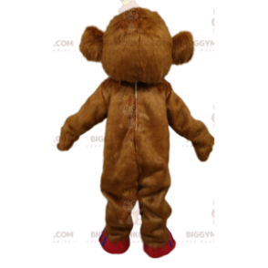 BIGGYMONKEY™ costume da mascotte di mammut marrone con zanne