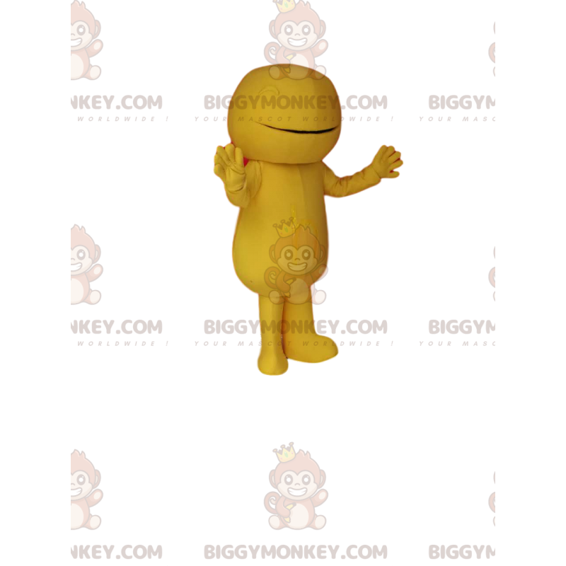 Costume de mascotte BIGGYMONKEY™ de bonhomme jaune. Costume de