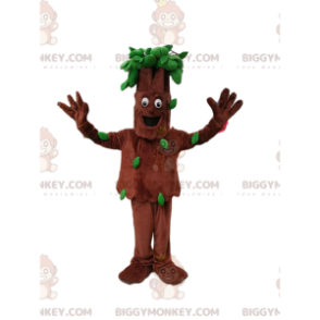 BIGGYMONKEY™ mascottekostuum van lachende boom met groene