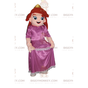 Princess BIGGYMONKEY™ mascot costume with pink dress. Princess