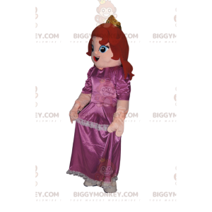 Princess BIGGYMONKEY™ mascot costume with pink dress. Princess