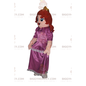 Princess BIGGYMONKEY™ maskottiasu vaaleanpunaisella mekolla.