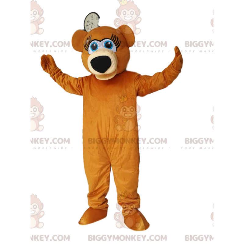 Super Happy Brown Bear Bear BIGGYMONKEY™ Mascot Costume. Brown