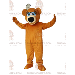 Costume de mascotte BIGGYMONKEY™ d'oursonne brune hyper