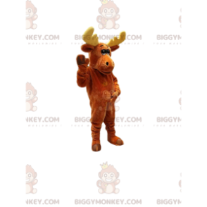 Costume de mascotte BIGGYMONKEY™ de caribou marron. Costume de