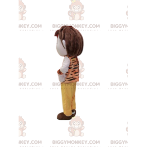 Traje de mascote BIGGYMONKEY™ para menino com roupa de estilo