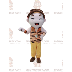 Traje de mascote BIGGYMONKEY™ para menino com roupa de estilo