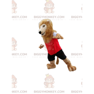 Costume da mascotte Leone BIGGYMONKEY™ in abbigliamento