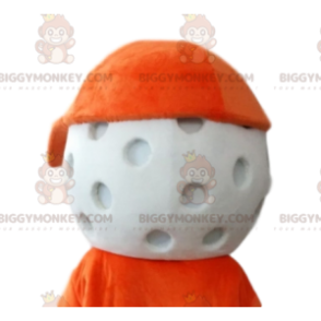Μπάλα γκολφ BIGGYMONKEY™ Μασκότ Κεφαλή στολής με πορτοκαλί