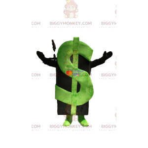 Disfraz de mascota Green Dollar BIGGYMONKEY™. traje de dólar