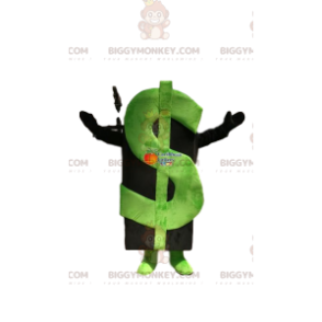 Vihreän dollarin BIGGYMONKEY™ maskottiasu. vihreä dollari puku