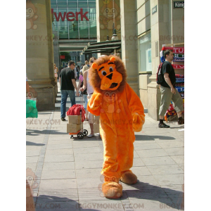 Costume de mascotte BIGGYMONKEY™ de lion orange et marron