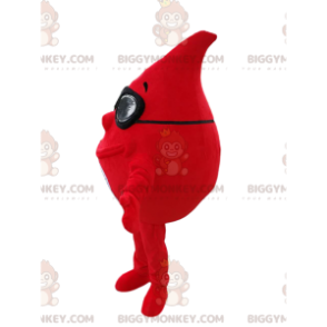 Traje de mascote Blood Drop BIGGYMONKEY™ com óculos de sol –