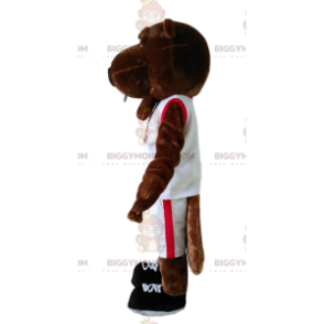Disfraz de mascota BIGGYMONKEY™ Castor marrón con ropa