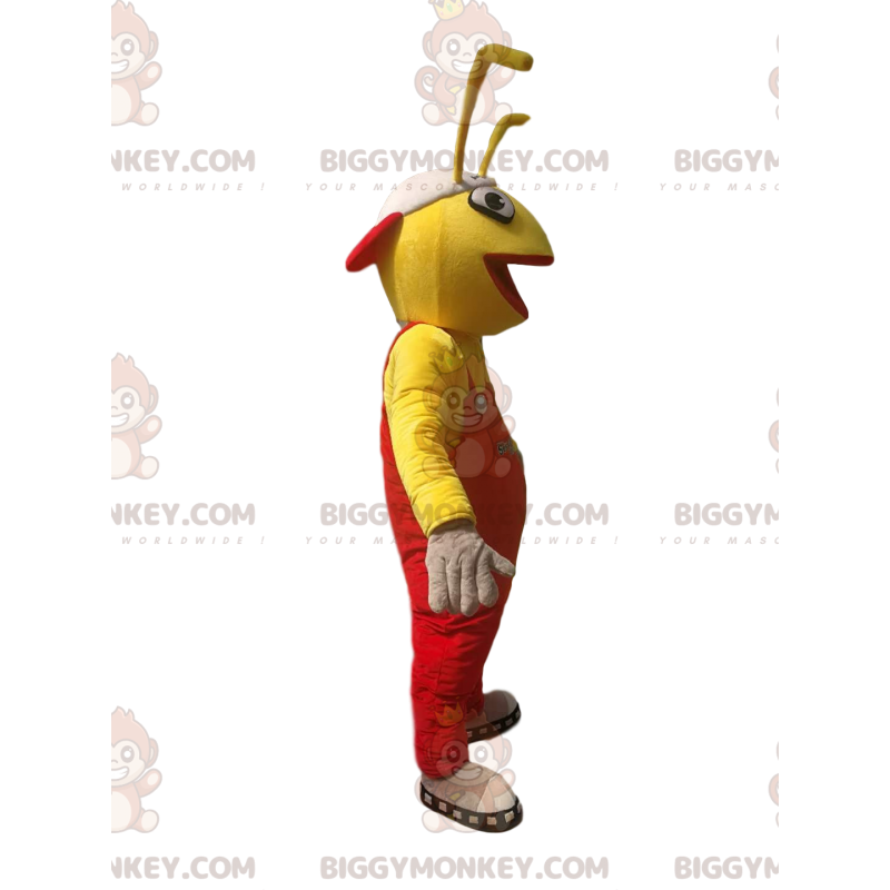 BIGGYMONKEY™ Maskottchen-Kostüm der gelben Ameise im roten